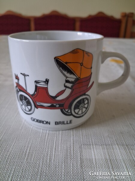 Retro Alföldi porcelán autós bögre- Gobron Brille (Hibátlan)