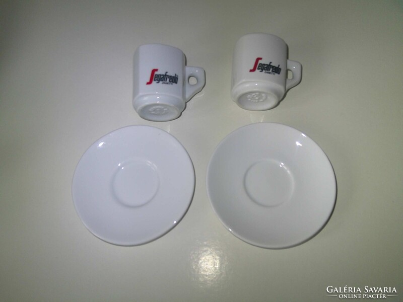 Segafredo porcelán kávés csésze + alj ( 2 db. csésze +2 db. alj )
