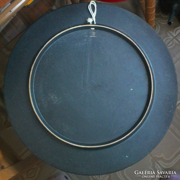 Óriási majolika falitányér 36,5 cm, szépséges