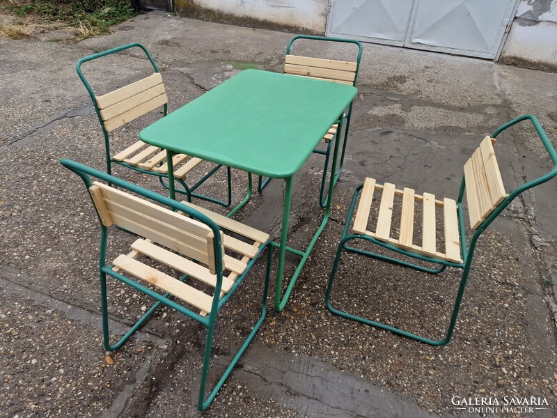 Retro vendéglátos garnitura régi kerti bútorok retro kerti garnitúra régi kerti szett kerti székek