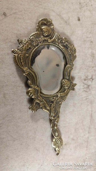 Antik barokk figurális bronz tükör 465