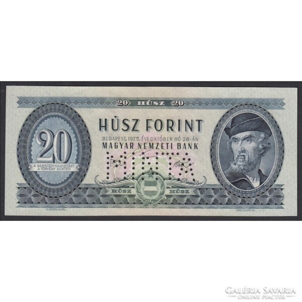 Magyarország,20 forint 1975 - MINTA aUNC+