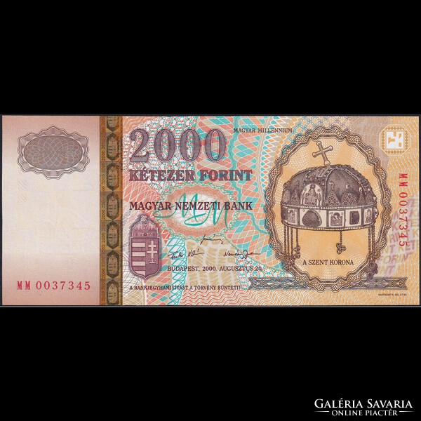 Magyarország 2000 Forint 2000 Millennium UNC