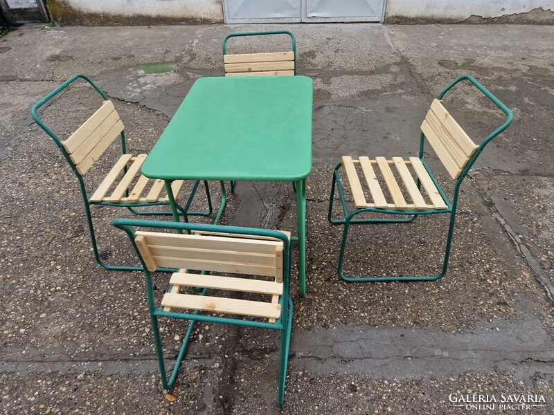 Retro vendéglátos garnitura régi kerti bútorok retro kerti garnitúra régi kerti szett kerti székek