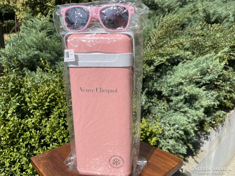 CHAMPAGNE CLUB - Veuve Clicquot Rosé Metal Cooler szett party napszemüveggel és Rosé pezsgővel
