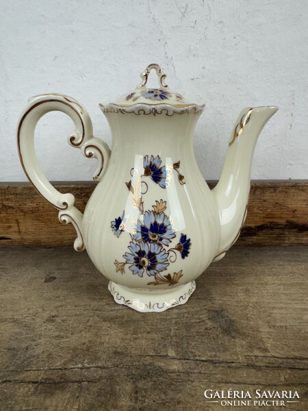 -AX678- Zsolnay búzavirág mintás porcelán teáskészlet kávéskészlet mokkáskészlet kancsó csésze szett
