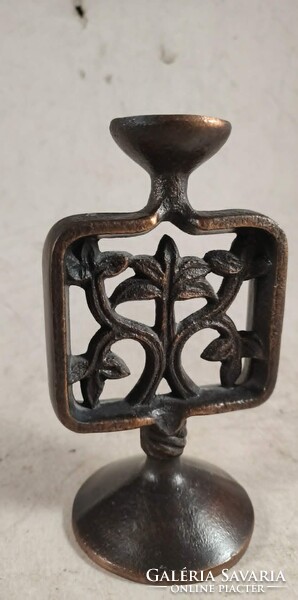 Bronzírozott art deco gyertyatartó 525