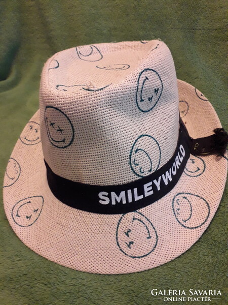 Smiley World Férfi világos  nyári formás kalap 56 új.