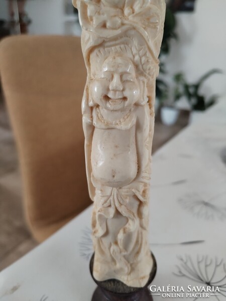 Vintage csontból faragott keleti szobor 17 cm