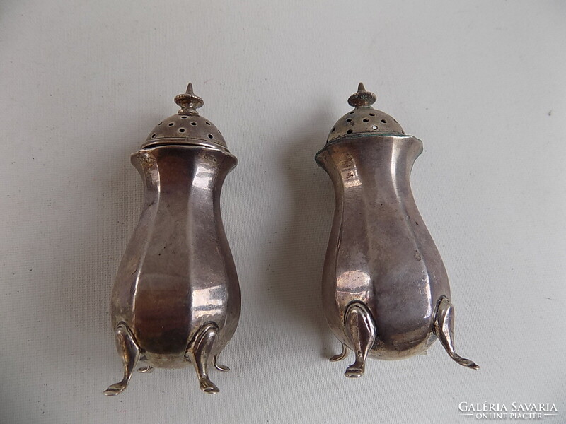 2 pcs. English silver spice container, 1845. 61,2 g, good condition.