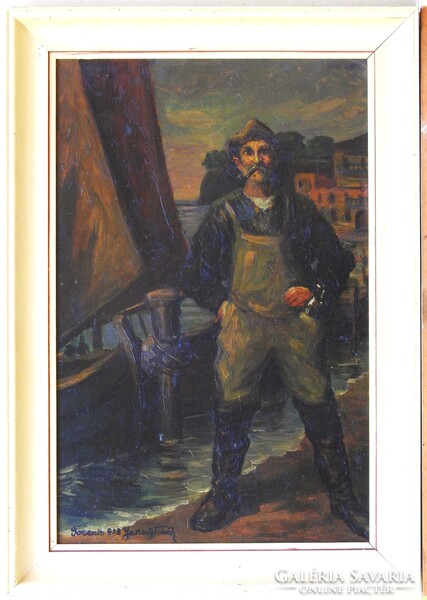 (N) Jaksa István (1894-1982) : Sorentoi halász - 1938