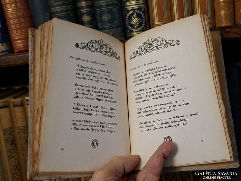 RRR!!!  BIBLIOFIL DANTE SZONETTJEI 1943  SZÖLLŐSSY KIADÓ--extrém ritka!