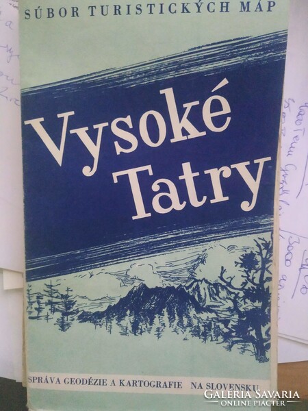 Magas Tátra turistatérkép gyűjtőnek 1960, hibátlan