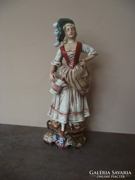 Barokk figurás jelzett német porcelán szobor 1977 SORSZÁM:11845