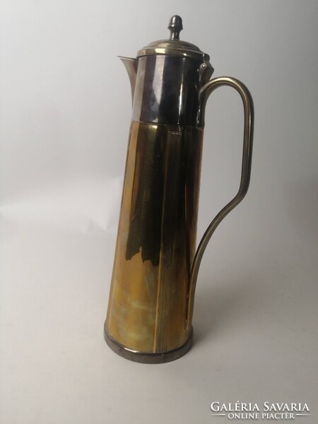 SZECESSZIÓS SÁRGARÉZ KARAFFA, KIÖNTŐ - GEBRUDER BING NÜRNBERG