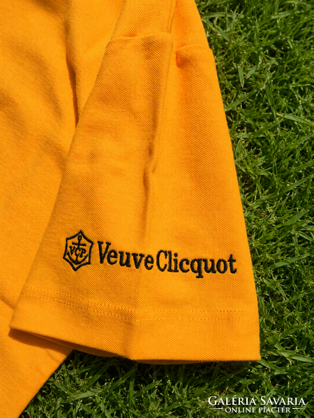 CHAMPAGNE CLUB - Veuve Clicquot Polo Classic T-Shirt – Clicquot sárga, hímzett, M méret, új
