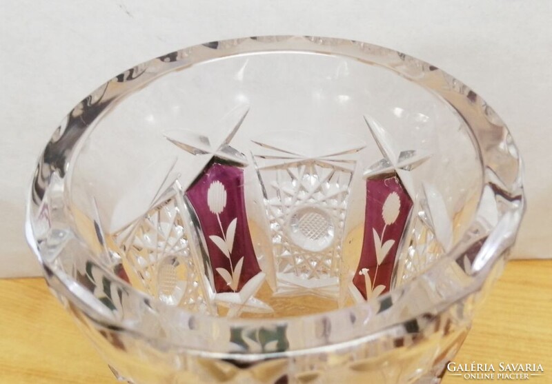 Retro súlyos kristály pohár, Hofbauer Crystal Co. Bajorország 1950-es évek