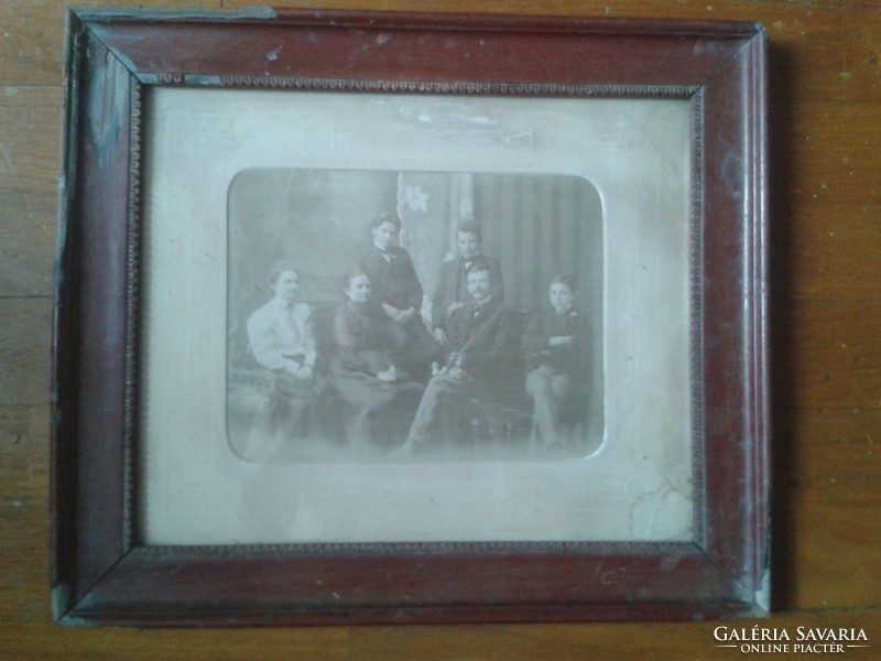 1890k.DZSENTRI CSALÁDI FOTÓ-PIPAGYŰJTŐKNEK IS!  eredeti keret 34x40cm