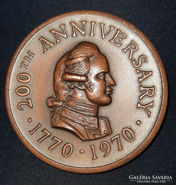Ritka Ausztrál Bronz Emlékérem 1970 – James Cook