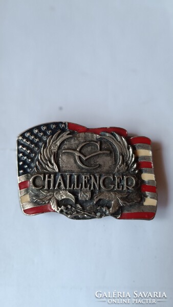 Challenger amerikai zászlós sasos vintage övcsat / belt buckle eladó