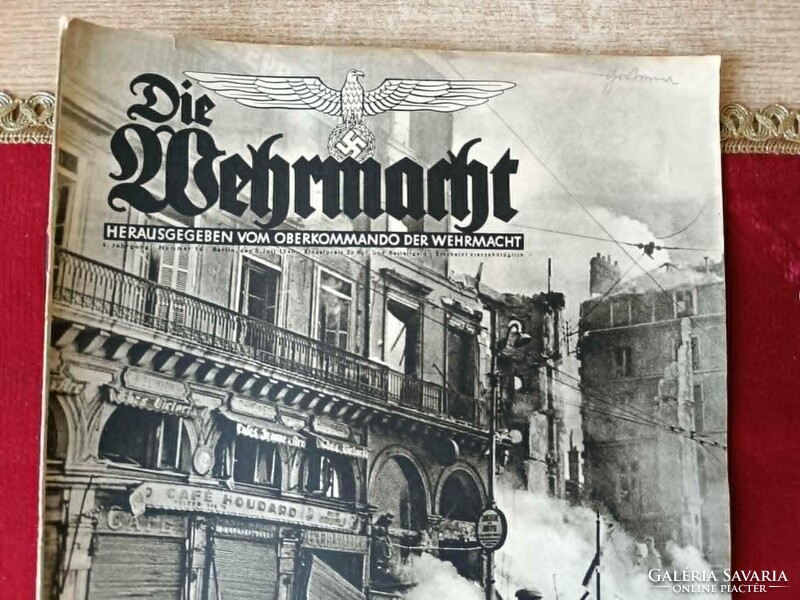 Retro Német katonai 1940 Július 3 WEHRMACHT