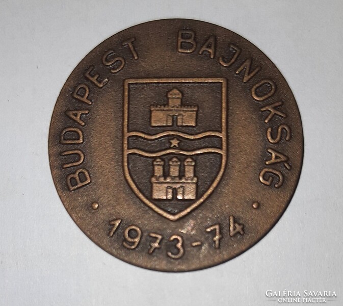 Budapest foci bajnokság  1973-74 emlékérem
