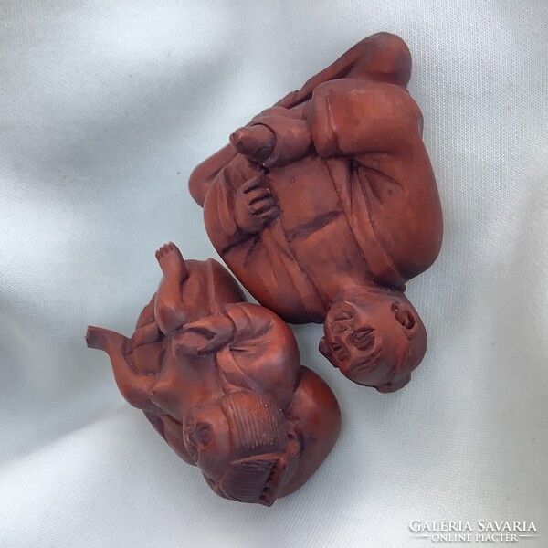 Akt szobor erotikus netsuke necuke japán Gésa Szamuráj shunga faragás fa miniatűr meztelen nő szex