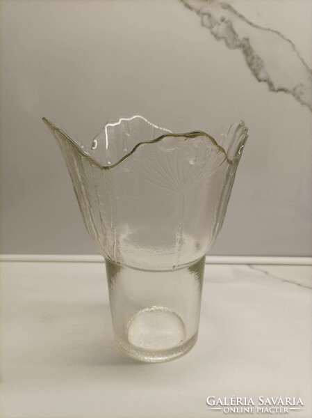 Retro cseh üvegváza, Rudolf Jurnikl 16cm