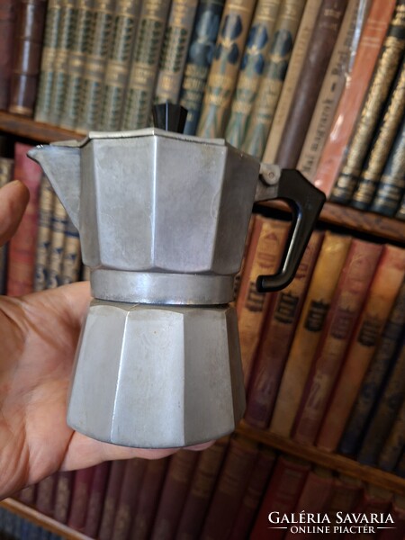 OLASZ DESIGN IKON ALU KOTYOGÓS KÁVÉFŐZŐ  PEZETTI -jelzett 15 cm-gyűjtői