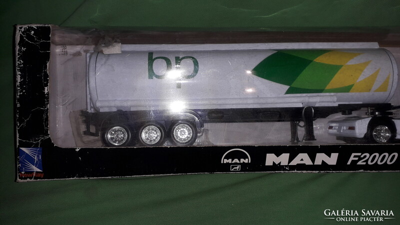 Minőségi ÓRIÁS- NEW RAY MAN BP - teljes fém kamion modell jármű dobozával 1:43 39cm a képek szerint