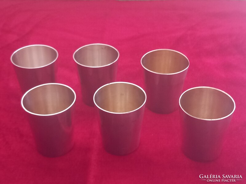 Silver brandy glass set