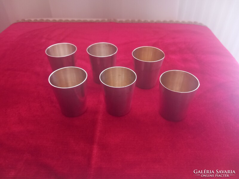 Silver brandy glass set
