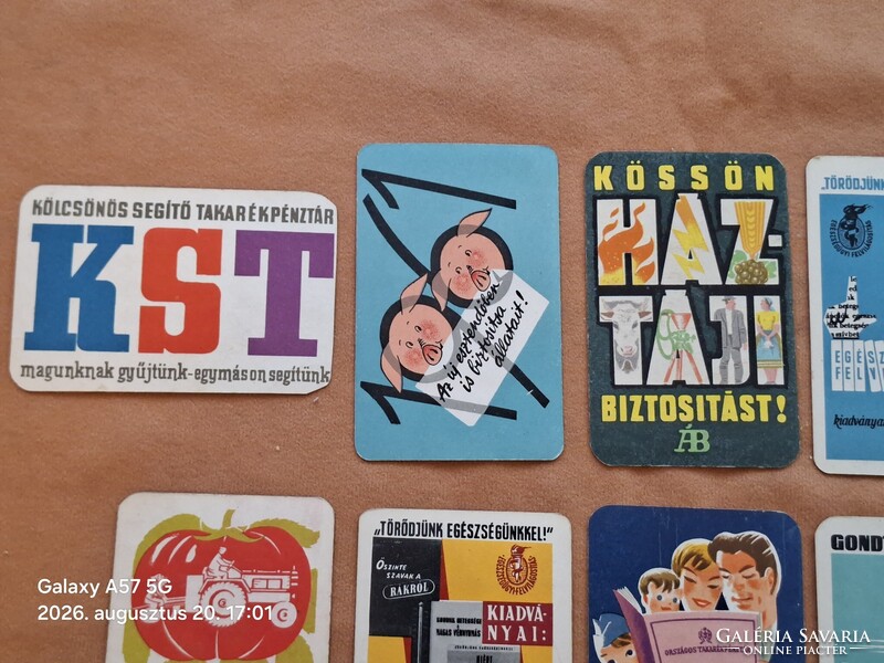 Kártyanaptár 1961 évek !  11 db  !