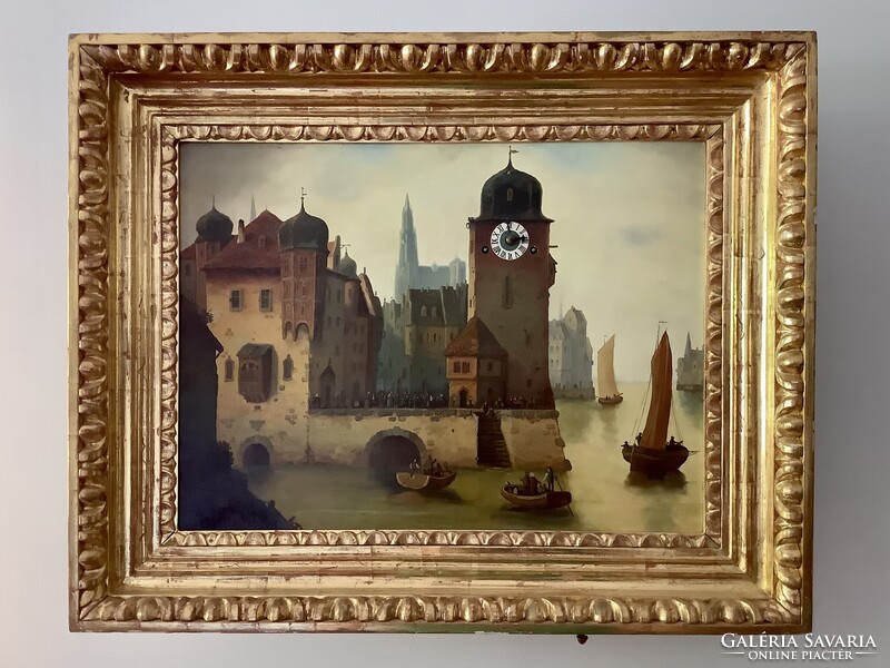 Képóra felesütős szerkezettel Blondel keretben. Működésről videó.