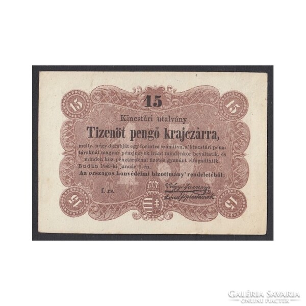 Magyarország,15 pengő krajczárra 1849 aUNC+