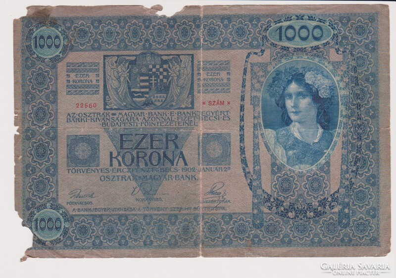 Osztrák-Magyar 1000  korona 1902  P