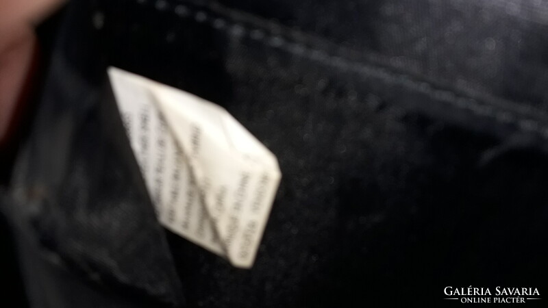 Minőségi férfi EDDIE BAUER fekete bőr válltáska / pénztárca réz zippzárral csattal JÓ ÁLLAPOTBAN