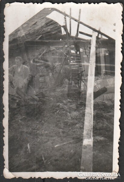 E - 202  Szolnok Tiszai Pályaudvar háborús rombolása amatőr fotókon 1941 Helytörténeti dokumentum!