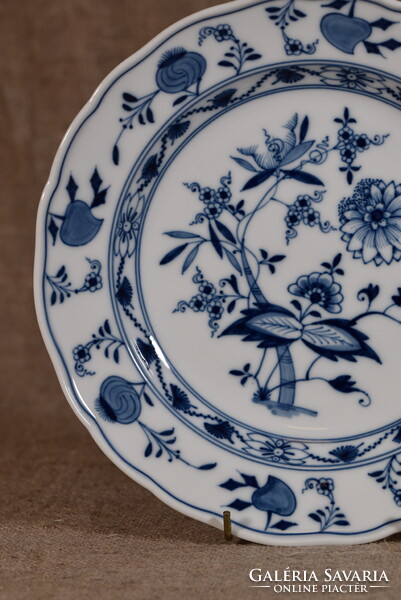 Meissen porcelán tányér Blue Onion Zwiebelmuster kék hagyma kobalt Németország