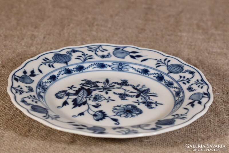 Meissen porcelán desszerttányér Blue Onion Zwiebelmuster kék hagyma kobalt Németország