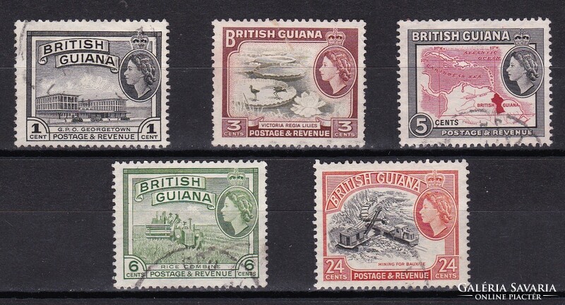 1954 British Guyana Local Motifs Stamped Stamp Collection