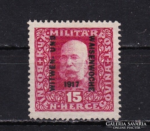 1917 Bosnia Herzegovina 15 Franz Joseph Overprinted Postage Stamp