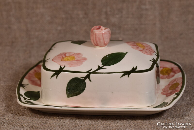 Villeroy&Boch Wild Rose vajtartó kézzel festett virágok Németország 1930-as évek