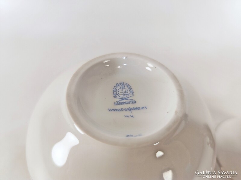 HERENDI, LOIRE MINTÁS CUKORTARTÓ DOBOZ, KÉZZEL FESTETT PORCELÁN, HIBÁTLAN ! (BT001)