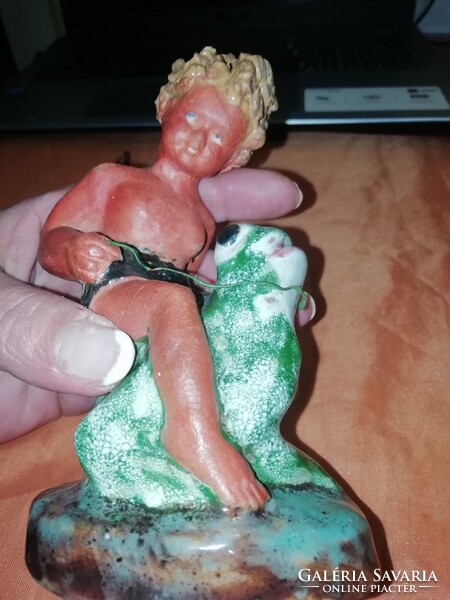 Kerámia fiú Szécsi 14 cm hibátlan állapotban
