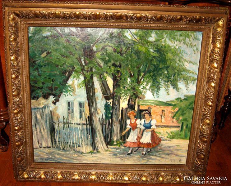 GARANTÁLTAN EREDETI MONUMENTÁLIS CSODÁS KÓBOR HENRIK / 1885-/ KÉP: ÜNNEPLŐBEN