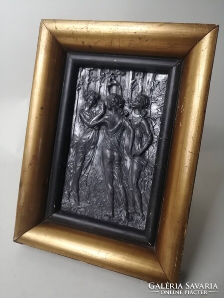 SZECESSZIÓS ÓN DOMBORMŰ, ART NOUVEAU PLAKETT - BOTICELLI FESTMÉNYE UTÁN