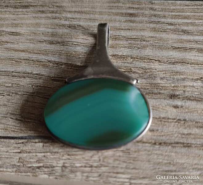 Vintage ezüst medál/achat