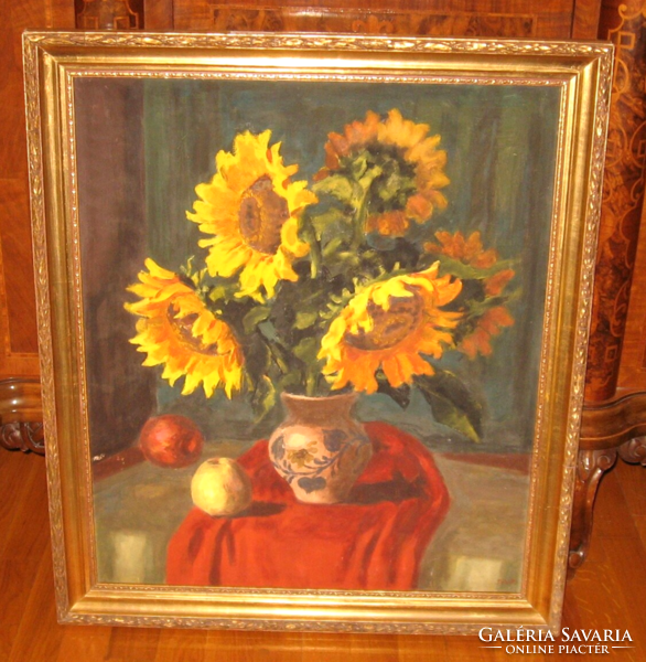 GARANTÁLTAN EREDETI CSODÁS SCHEY FERENC  /1925-1997 / CSENDÉLET : NAPRAFORGÓK