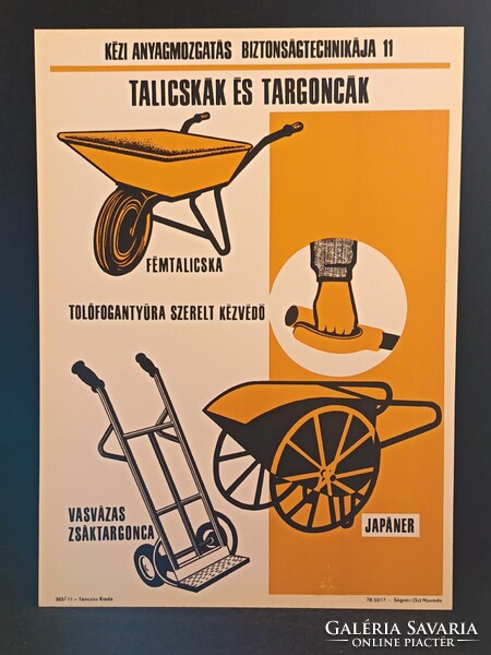 Eredeti, retro balesetmegelőző, biztonságtechnikai műanyag/plasztik tábla. Ságvári Nyomda 70-es évek